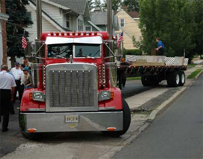 Front view of float